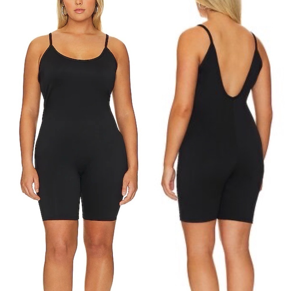 GOOD AMERICAN Scuba Strappy Biker Catsuit - Picture 2 of 10